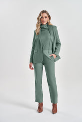 BLAZER FEM EM TECIDO ALFAIATARIA VERDE SALVIA