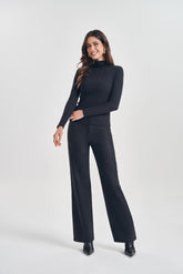 BLUSA FEM ML EM RIBANA PRETO