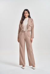 BLAZER FEM DE PLANO ALFAIATARIA COMFY CAMURCA