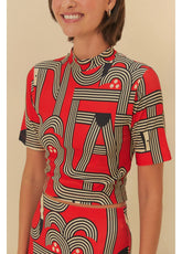 BLUSA FEM LOGOTUCA VERMELHO