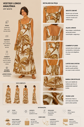 VESTIDO LONGO AMAZONIA OFF WHITE