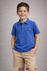 POLO CKJ KIDS MAS LOGO RE ISSUE PEITO INDIGO