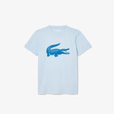 CAMISETA MASC KIDS MC LACOSTE AZUL CLARO DIK