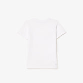CAMISETA MASC KIDS MC LACOSTE BRANCO AU8