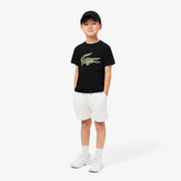 CAMISETA MASC KIDS MC LACOSTE PRETO I6Z