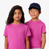 CAMISETA MASC KIDS MC LACOSTE ROSA PINK I1L