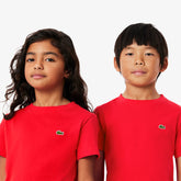 CAMISETA MASC KIDS MC LACOSTE VERMELHO ZBG