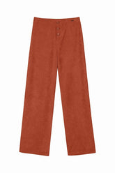 CALCA FEM EM VELUDO COTELE MARROM CLARO