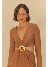 VESTIDO CROPPED FIVELA LUREX AVELA