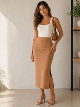 SAIA FEM MIDI FENDA CKJ HAVANA