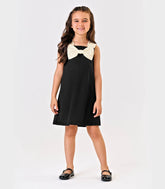 VESTIDO PONTO ROMA LACO PEROLA PRETO