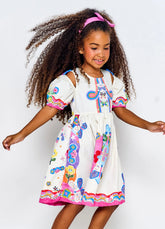 VESTIDO NAS ALTURAS ALPHABETO OFF WHITE