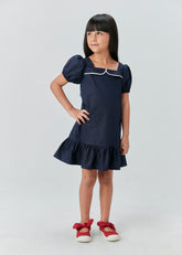 VESTIDO MC TRICOLINE C DET DE VIES MARINHO
