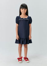 VESTIDO MC TRICOLINE C DET DE VIES MARINHO