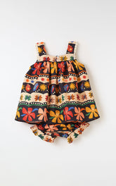 VESTIDO E CALCINHA BB FLOR COSMICA MINI ESTAMPADO