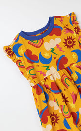 VESTIDO MALHA COSMO FABULA AMARELO MOSTARDA