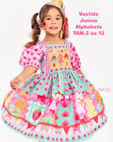 VESTIDO CALCINHA BB A FESTA VAI COMECAR VERDE/ROSA