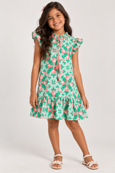 VESTIDO EST GOLA ALTA FEC AZELHA COSTAS VERDE CLARO