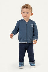 CONJ MAS JAQUETA E CALCA MLT FELPADO AZUL