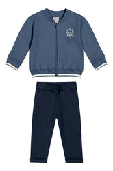 CONJ MAS JAQUETA E CALCA MLT FELPADO AZUL