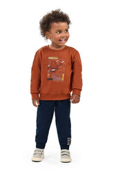 CONJ MAS BLUSAO E CALCA MLT FELPADO TERRA