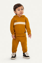 CONJ MAS BLUSAO E CALCA MLT FELPADO CARAMELO