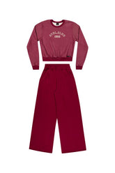 CONJ FEM JUV BLUSAO LIST E CALCA MLT BORDO