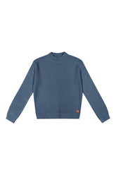 SUETER MASC EM TRICO AZUL