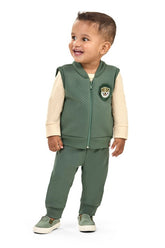 CONJ MAS CAM ML COLETE E CALCA MLT FELP VERDE MEDIO