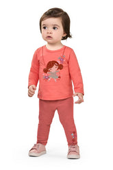 CONJ FEM BL ML EST BONECO E LEGGING ROSA