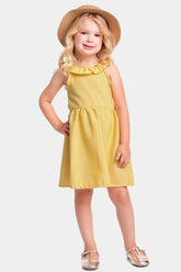 VESTIDO ALCA BAB LIS TEC ECOTEX FLAME AMARELO