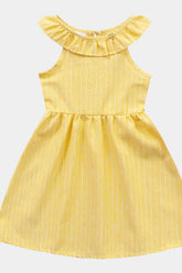 VESTIDO ALCA BAB LIS TEC ECOTEX FLAME AMARELO