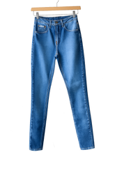 CALCA CKJ FEM JEANS SKINNY HIGH RISE AZUL MEDIO