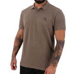 POLO CKJ MAS MC LOGO CK GEL CAQUI MEDIO