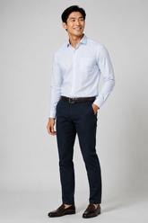 CAMISA MAS ML REG CB XADREZ CLASSICO BRANCO/AZUL