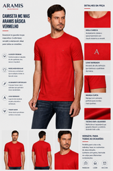 CAMISETA MC MAS ARAMIS BASICA VERMELHO