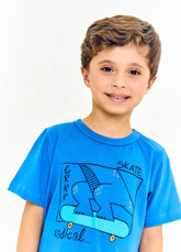 CONJ MAS CAM E BERM SKATE ALPHABETO ROYAL/VERDE