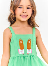 VESTIDO LHAMACORNIO ALPHABETO VERDE