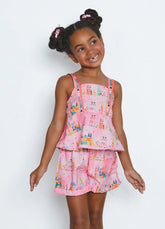 CONJ FEM BL E SHORT REINO MUITAS CORES ROSA