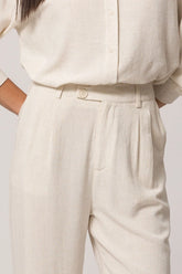 CALCA FEM DE TECIDO FLAME VISCOLINHO NATURAL