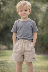 SHORT LINHO MASC LISO SALMAO CLARO