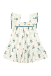 VESTIDO MC DET RENDA EST CAVALO MARINHO OFF WHITE