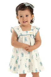 VESTIDO MC DET RENDA EST CAVALO MARINHO OFF WHITE