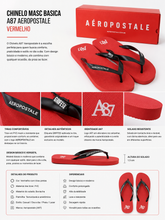 CHINELO MASC BASICA A87 AEROPOSTALE VERMELHO
