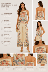 BLUSA LENCO RENCANTO BOHO FARM BEGE
