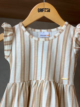 VESTIDO MC LISTRADO MALHA FLORENCE BEGE