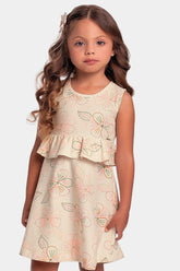 VESTIDO MALHA FLORENCE DET TRICO FRENTE MARFIM