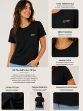 BLUSA FEM MC COTTON AEROPOSTALE PRETO