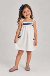 VESTIDO TRIC C DET PALA DEC E BOLSOS LAT OFF WHITE
