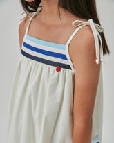 VESTIDO TRIC C DET PALA DEC E BOLSOS LAT OFF WHITE